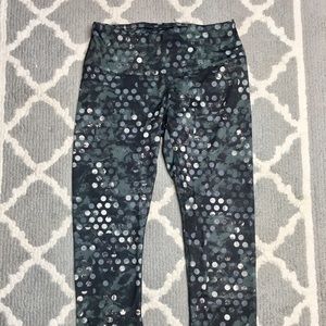 XS Reebok polka dot yoga leggings tights